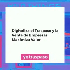 Infografía de pantallas con gráficos y herramientas digitales, simbolizando la optimización en el traspaso y venta de negocios.