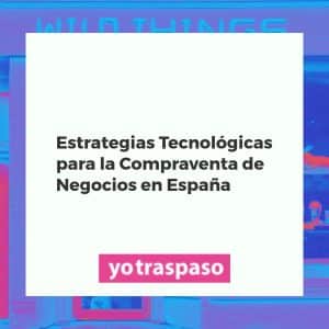 Interfaz digital con datos de transacciones de negocios, gráficos y un mapa de España, con empresarios