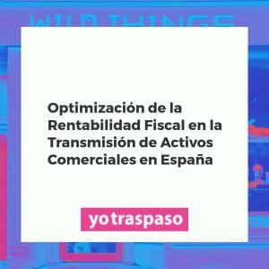 Ilustración de la optimización fiscal en traspasos de negocios en España con documentos y gráficos